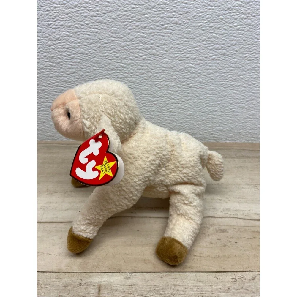 Vtg 1998 Ty Beanie BabIes Ewey The Lamb With Tag